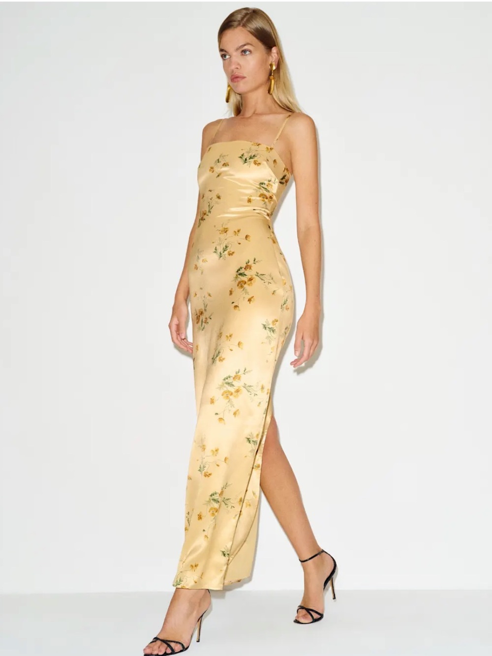 Reformation Frankie Silk Dress in Mercy
